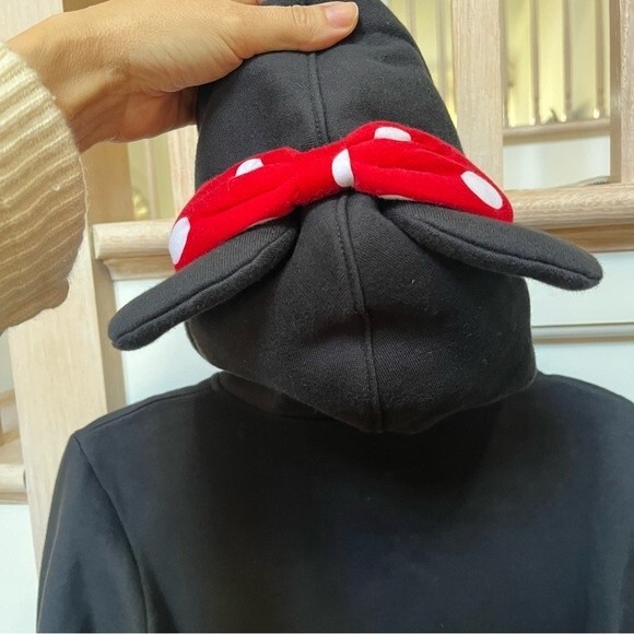 Disney Parks Signature  Minnie Mouse Hoodie in Black and Res L - Picture 6 of 14